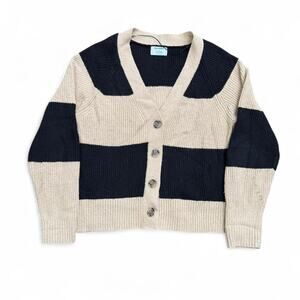 Black Tan Cardigan Sweater